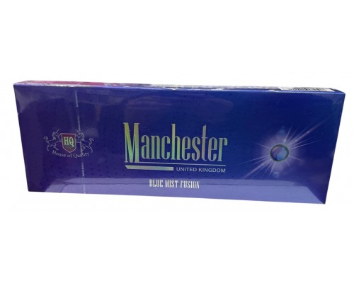 Сигареты Manchester Blue Mist Fushion (Манчестер Кнопка Черника Суперслим )